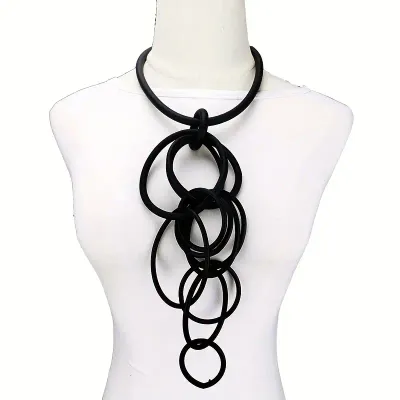 Designer Inspired Hand Made Unique Muti Vegan Leather Cord Necklace