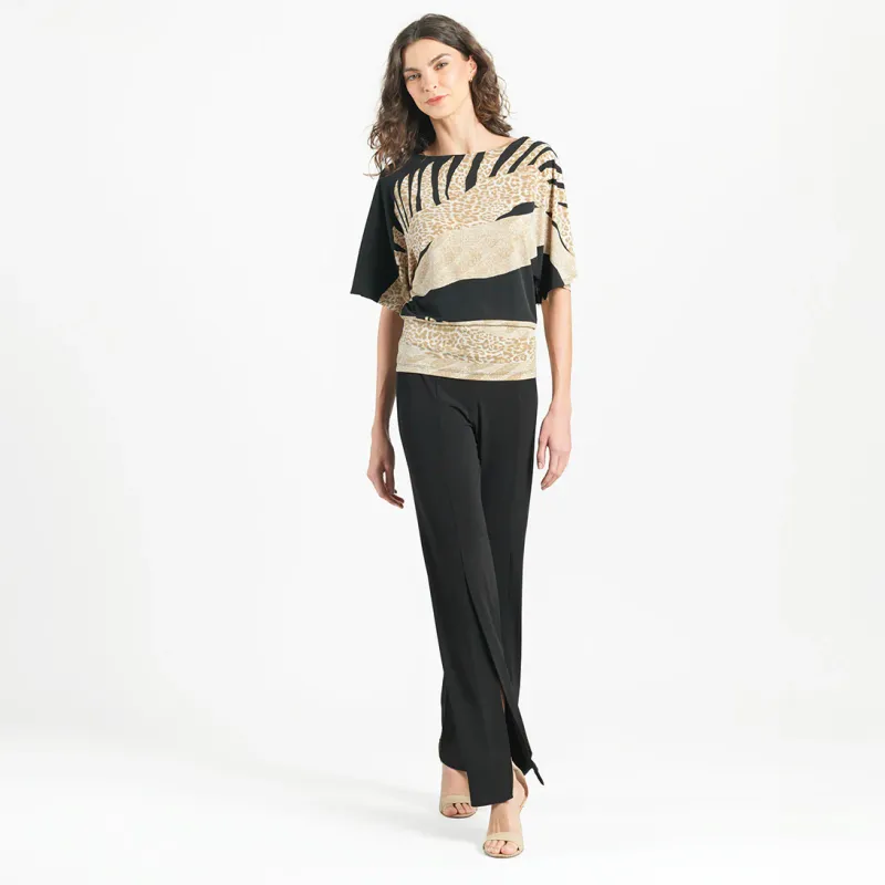 Safari Patch Dolman Half Sleeve Top