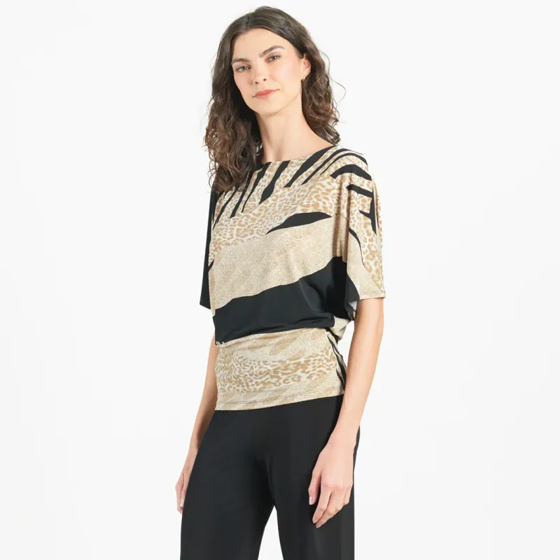 Safari Patch Dolman Half Sleeve Top