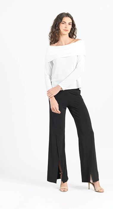 Ivory Cozy Knit Ruched Off The Shoulder Sweater