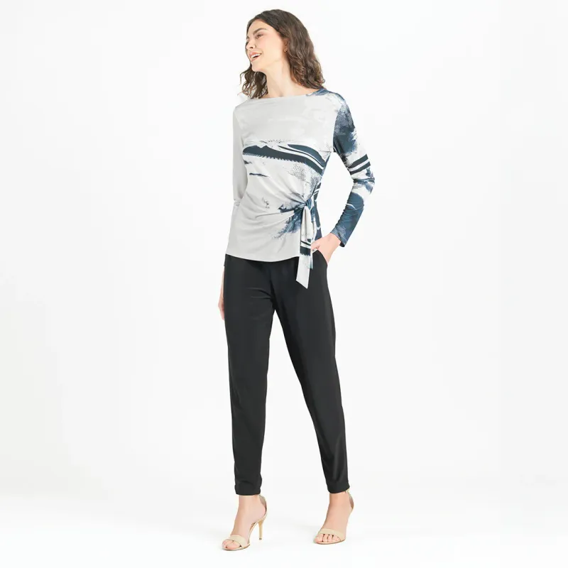 Misty Petals Side Tie Waist Top