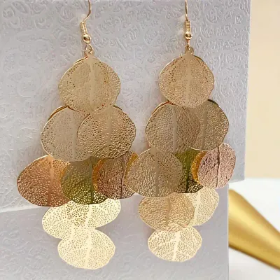 Golden Luxury Tassel Dangle Earrings