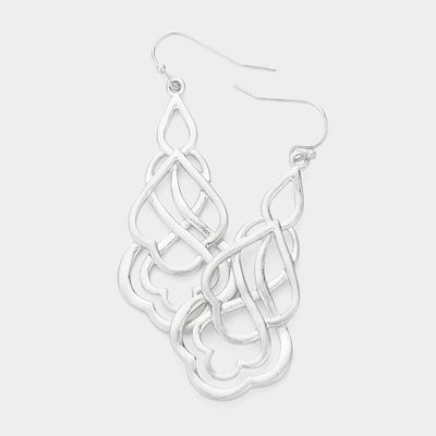 Abstract Intertwining Metal Dangle Earrings
