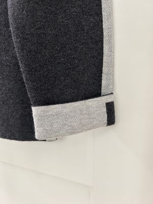 Cotton/Cashmere Charcoal Reversible Sweater
