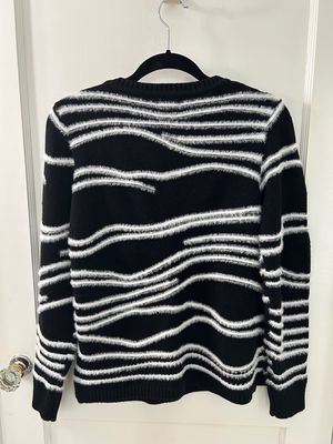 Beautiful Black/White Cotton/Cashmere Sweater