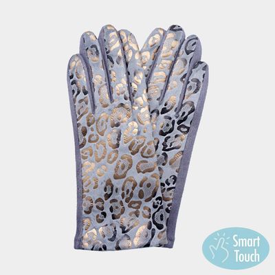 Foil Leopard Pattern Smart Touch Gloves