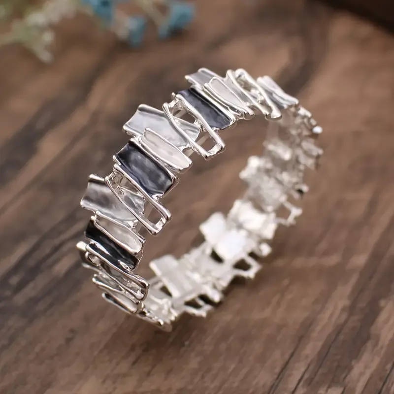 Fun Irregular Shaped Bars Stretch Bracelet