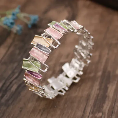 Fun Irregular Shaped Bars Stretch Bracelet