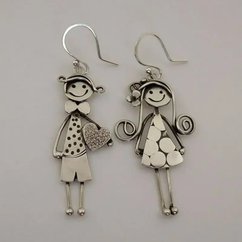 Charming Boy & Girl Dangle Earrings Charming Boy & Girl Dangle Earrings