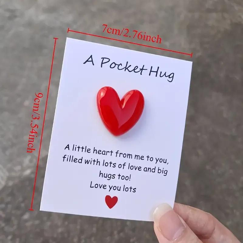  Cute Red Heart Pocket Hugs