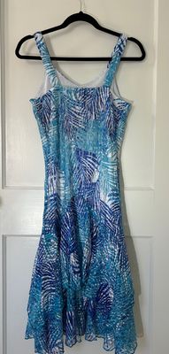 Tango Mango Blue/White Tropical Dress