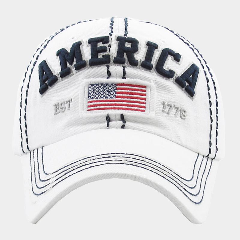 White American USA Flag Vintage Baseball Cap