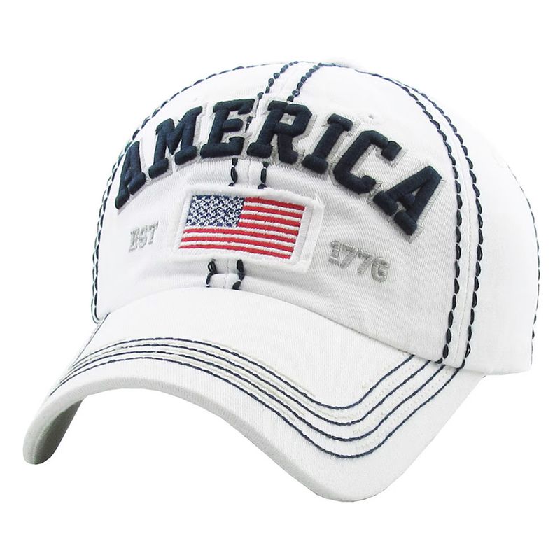 White American USA Flag Vintage Baseball Cap