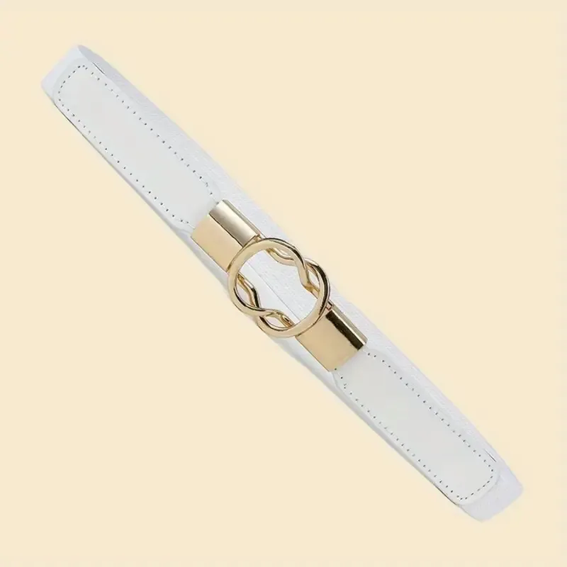 Gold Interlocking Buckle Stretch Belt