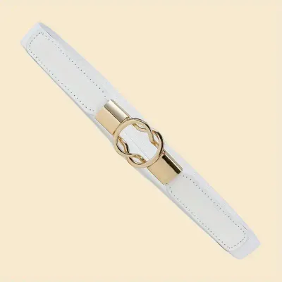 Gold Interlocking Buckle Stretch Belt