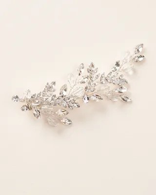 A Crystal Adorned Vine Motif Soft Organic Look Formal Hair Clip