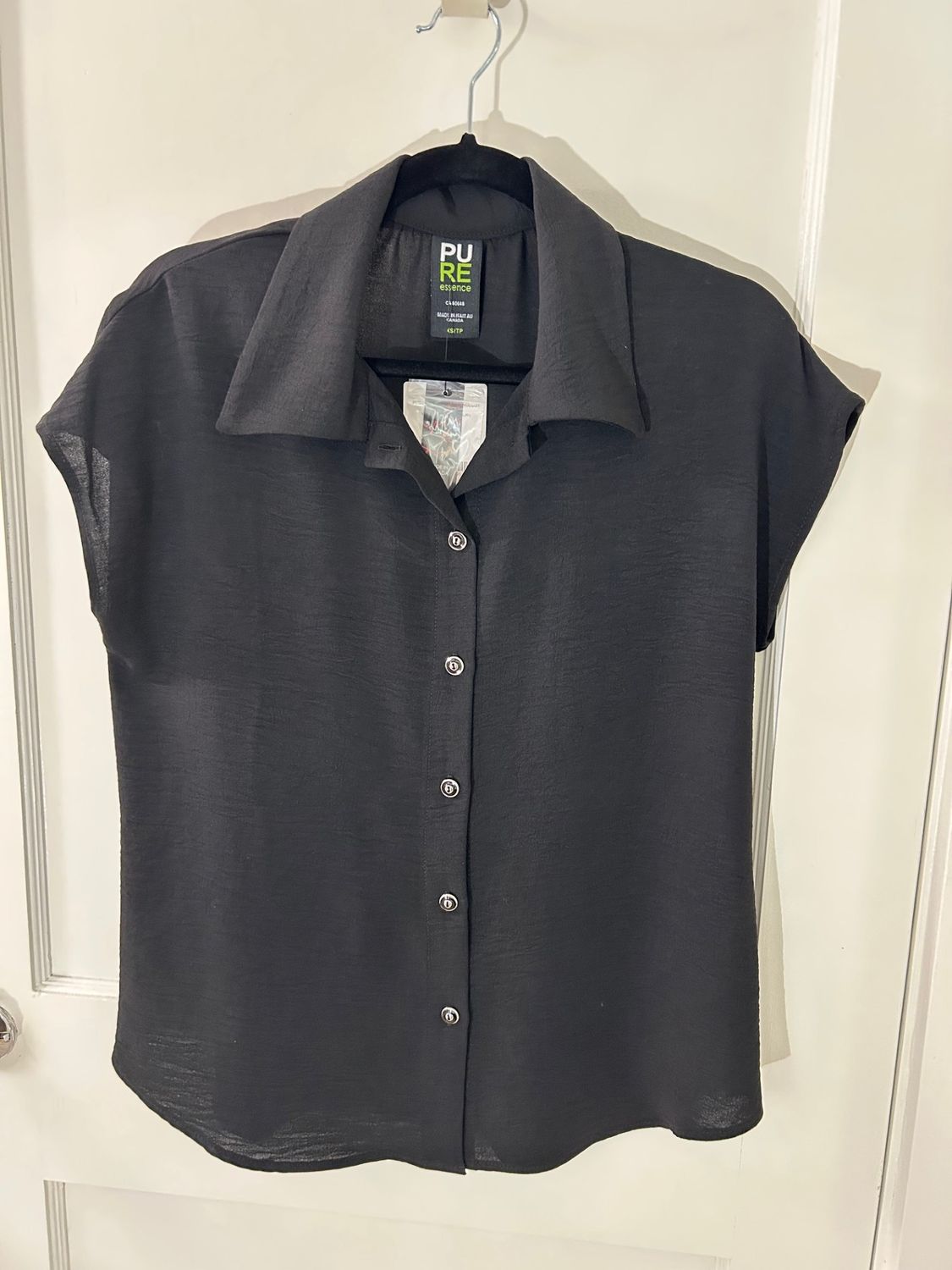 Pure Essence Burn Out Button Front Top