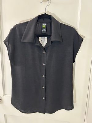 Pure Essence Burn Out Button Front Top