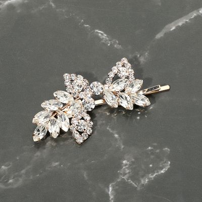 CZ Marquise Stone Cluster Leaf Vine Bobbi Pin
