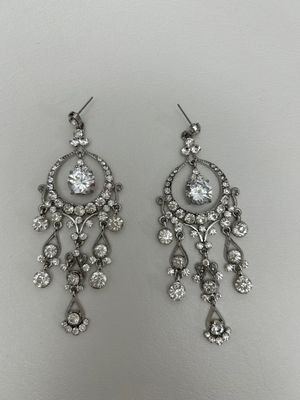Spectacular Dramatic CZ Chandelier Earrings