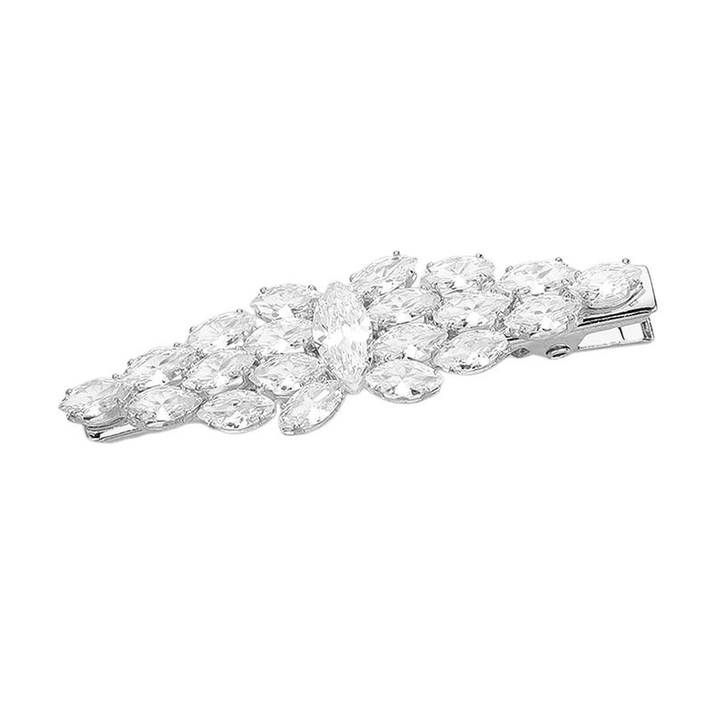 Marquise CZ Stone Embellished Alligator Snap Hair