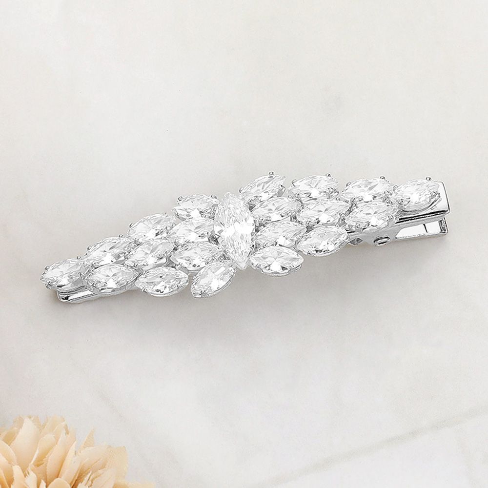 Marquise CZ Stone Embellished Alligator Snap Hair