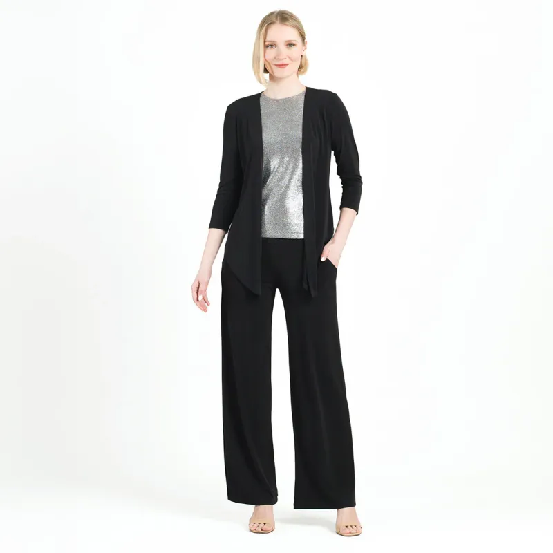 Black Modern Tie Front Cardigan