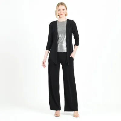 Black Modern Tie Front Cardigan