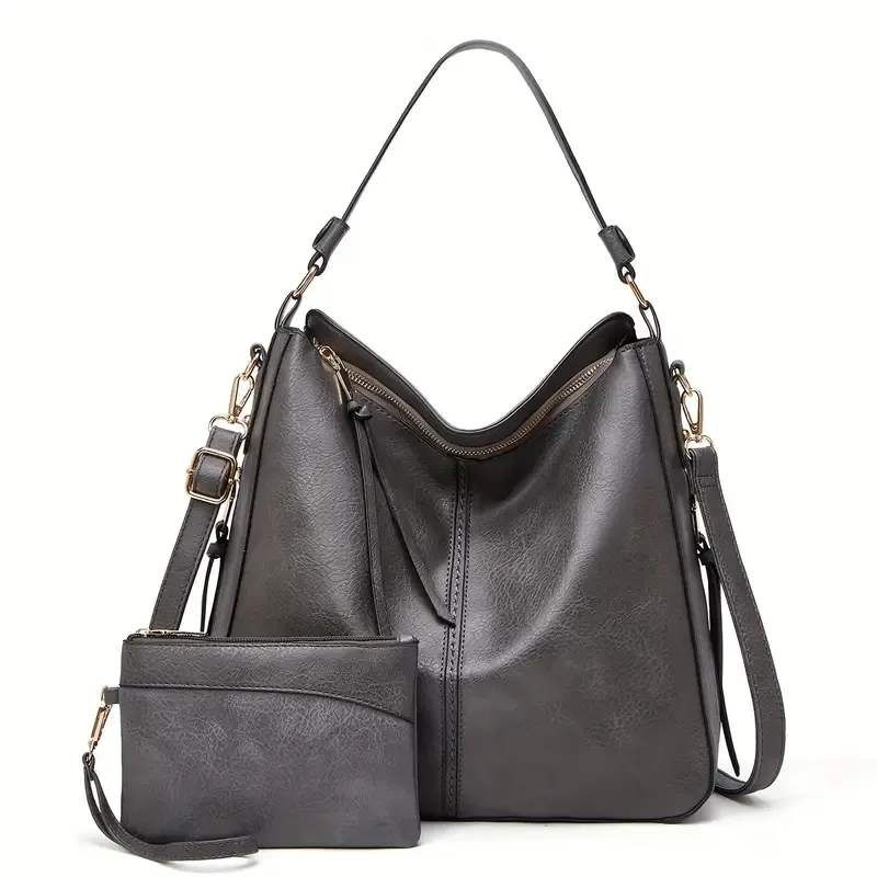 Soft Vegan Leather Shoulder Handbag
