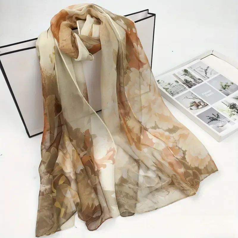 Elegant Floral Print Scarf