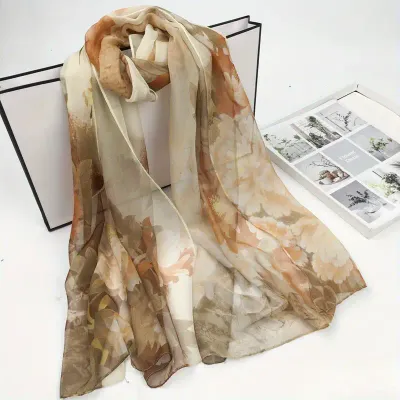 Elegant Floral Print Scarf