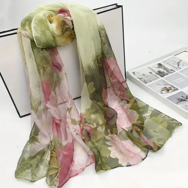 Elegant Floral Print Scarf