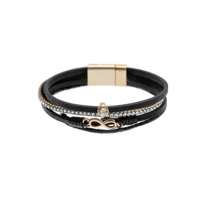 Multi Strand Gold Tone Magnetic Bracelet