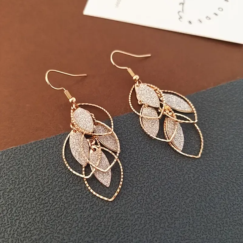 Metallic Flutter Leaf Open Light-Weight Earring