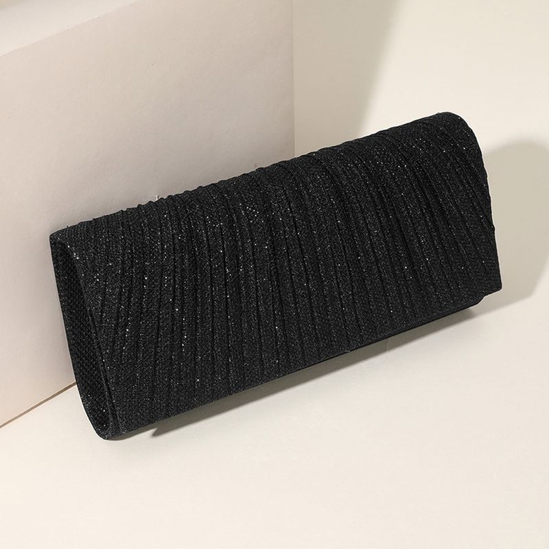 Black Sparkly Fabric Evening Clutch / Crossbody Bag