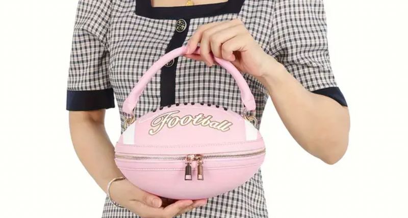 Pink Football Cross Body Bag