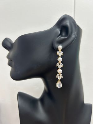 Pearl/Round/Marquise Long Earring