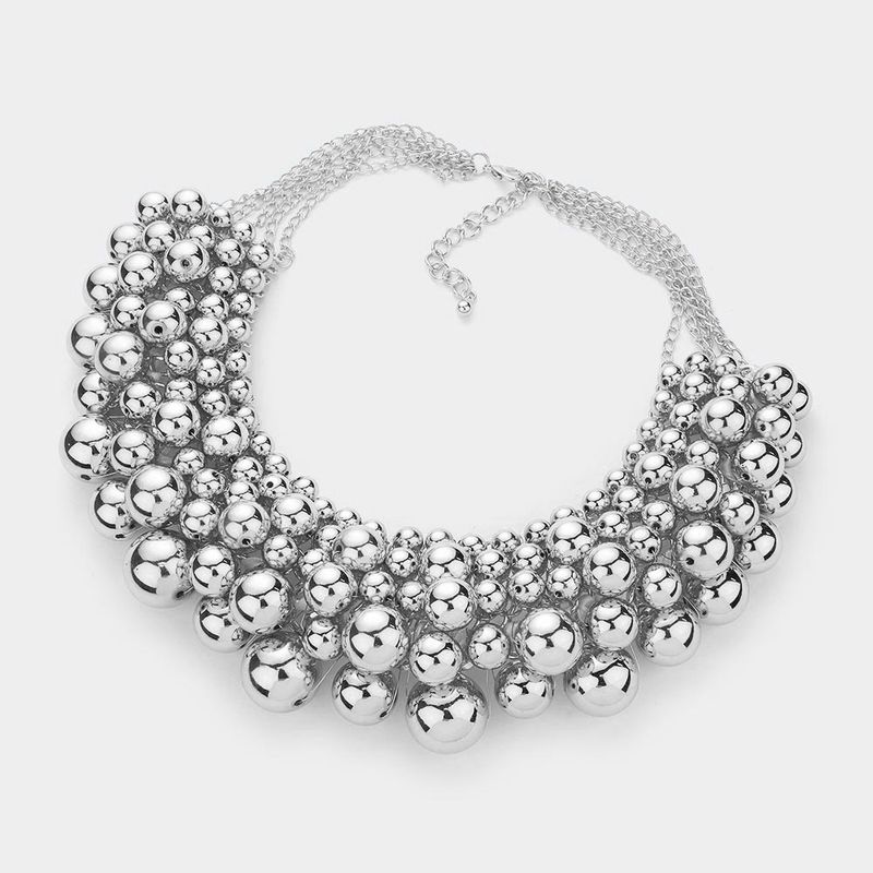 Ball Cluster Collar Necklace