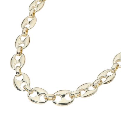 14K Gold Plated Mariner Link Chain Necklace