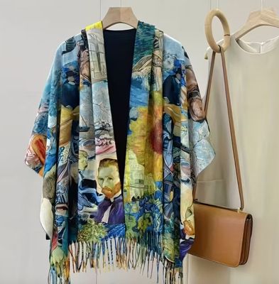 Boho Blue & Multicolor Lightweight Breathable Wrap