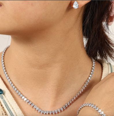 Water Drop CZ Minimal 3 Piece Necklace Set