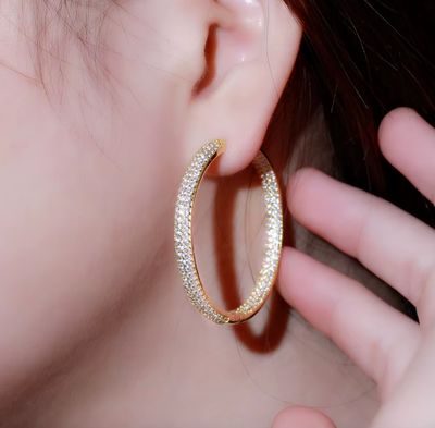 Stunning Double Sided Cubic Zirconia Hoops