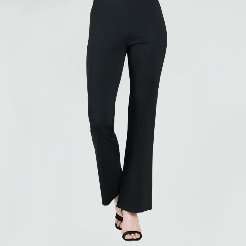 Black Ponte Knit - Boot Cut Pant