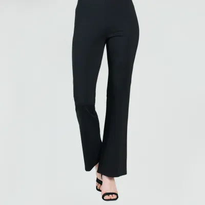 Black Ponte Knit - Boot Cut Pant