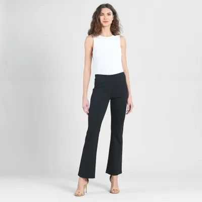 Black Ponte Knit - Boot Cut Pant