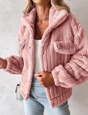 Super Soft Plush Casual Machine Washable Jacket