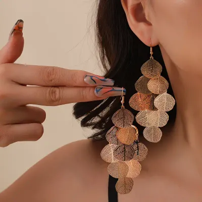 Golden Luxury Tassel Dangle Earrings