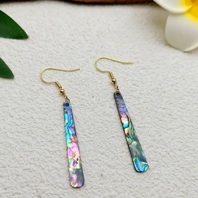 Abalone Thin Dangle Earring