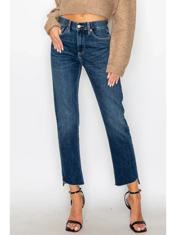 Tummy Control High Rise Straight Jeans