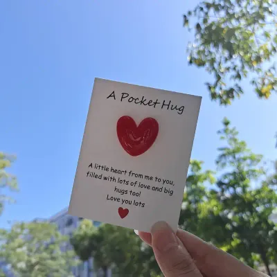 Cute Red Heart Pocket Hugs